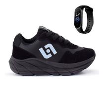 Tenis Infantil Meninos Jogger Escolar Casual Camurça + Relogio