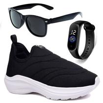 Tenis Infantil Meninos Meninas Calce Facil Leve Tipo Meia + Oculos Relogio Tenis Infantil Meninos Meninas Calce Facil Leve Tipo Meia + Oculos Relogio