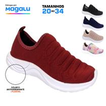 Tênis Infantil Meninos Meninas Para o Dia a Dia sem cadarço de elástico bordado Marinho