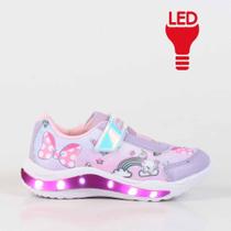 Tênis Infantil Mini-Pé Com Led Pink
