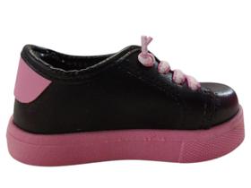 Tênis Infantil Molekinha Bebe Preto/Rosa 2118591