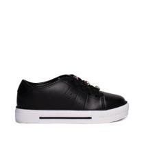 Tênis Infantil Molekinha Casual Adereço Metal Preto