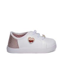Tênis Infantil Molekinha Casual Calce Fácil Branco Rosa Tênis Infantil Molekinha Casual Calce Fácil Branco Rosa