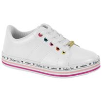 Tênis Infantil Molekinha Casual Fashion Girl Branco