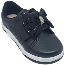 Tênis Infantil Molekinha Menina com Laço Brilhante Casual Tênis Infantil Molekinha Menina com Laço Brilhante Casual
