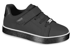 Tenis Infantil Molekinha Menina Estilosa tiras autocolantes Brilhante Glitter Shine Tenis Infantil Molekinha Menina Estilosa tiras autocolantes Brilhante Glitter Shine