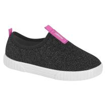 Tenis infantil molekinha poli bright preto/prata