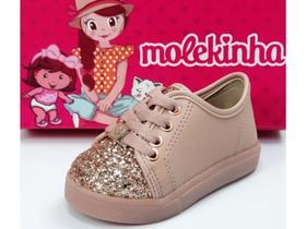 Tênis Infantil Molekinha Rosa Ouro 2118.500 Tênis Infantil Molekinha Rosa Ouro 2118.500