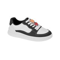 Tênis Infantil Molekinha Street Charms Confortável Branco/Preto