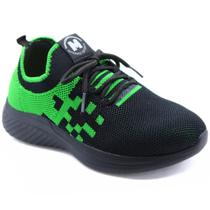 Tênis Infantil Molekinho Greenfield Esportivo - Preto e Verde Tênis Infantil Molekinho Greenfield Esportivo - Preto e Verde