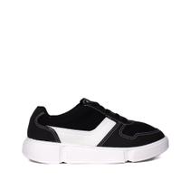 Tênis Infantil Molekinho Napa e Mesh Preto/Branco Tênis Infantil Molekinho Napa e Mesh Preto/Branco