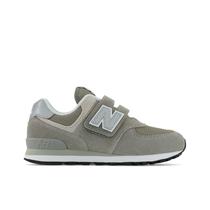 Tênis Infantil New Balance 574 Core Cinza/Branco com Fecho em tiras autocolantes