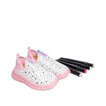 Tênis Infantil Novopé Bobbie Goods Flexível Branco/Rosa Tênis Infantil Novopé Bobbie Goods Flexível Branco/Rosa