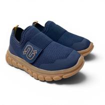 Tênis Infantil Novopé Soft Sport Azul Marinho com Caramelo - Tênis Infantil Novopé Soft Sport Azul Marinho com Caramelo -