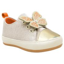 Tênis Infantil Ortofino Feminino Borboleta Off White Tênis Infantil Ortofino Feminino Borboleta Off White