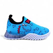 Tenis Infantil Ortopasso Dinossauro Mágico Led Colorido