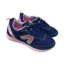 Tênis Infantil Ortopasso Jogging Menina Azul Marinho - 36