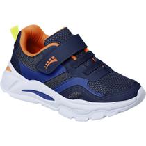 Tênis Infantil Ortopasso Wave Menino Menina Masculino Feminino Azul Marinho Cinza
