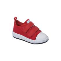 Tênis Infantil Ortopé Bliss Lona Fecho Duplo Vermelho