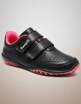 Tênis Infantil Pampili Colegial Honney Preto/pink Confort