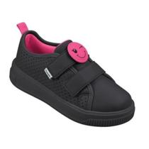 Tênis Infantil Pampili Colegial Luna Smile Preto/ Pink 435.251