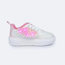 Tênis Infantil Pampili Fashion Com Luz Led E Asa Holográfica