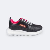 Tênis Infantil Pampili Feminino Bubble Telado Preto