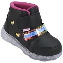 Tênis Infantil Pampili Liz Luz Led Coração Fashion Menina