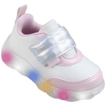 Tênis Infantil Pampili Liz Luz Led Tira Autocolante Comfy Estiloso Moderno Tênis Infantil Pampili Liz Luz Led Tira Autocolante Comfy Estiloso Moderno