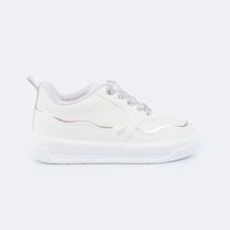 Tênis Infantil Pampili Menina UP Branco E Colorido Versátil