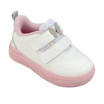 Tênis Infantil Pampili Yumi Fecho tiras autocolantes Branco/Rosa Tamanho:27Cor:Igual da foto Tênis Infantil Pampili Yumi Fecho tiras autocolantes Branco/Rosa Tamanho:27Cor:Igual da foto