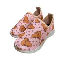 Tênis Infantil Personagem Confortável Capybara Macio Estilo Feminino Leve Anatômico