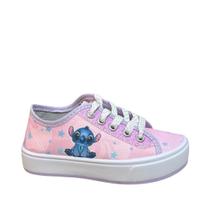 Tenis Infantil Personagem Stit Rosa OrtoBessa Barato Confort