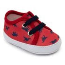 Tênis infantil Pimpolho vermelho pequenos Dinossauros