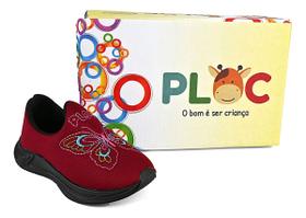 Tênis Infantil Ploc Borboletas Jogging - Sola Preta Tênis Infantil Ploc Borboletas Jogging - Sola Preta