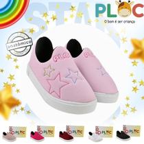 Tênis infantil Ploc Estrelinha Casual Menina Anatômico Escolar