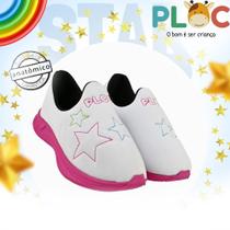 Tênis infantil Ploc Estrelinha - Jogging - Menina Anatômico Escolar
