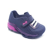Tênis Infantil Plugt Energy Colors Marinho com Pink Leve Confortável Antiderrapante