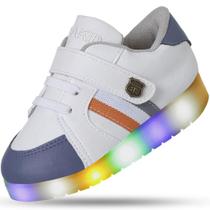 Tênis Infantil Sem Cadarço Masculino Led Confortável Moderno