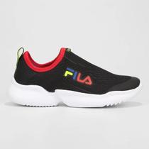 Tênis Infantil Slip On Fila Cano Baixo Gamer - Preto+Vermelho