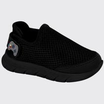 Tênis Infantil Slip On Meninos Sport Conforto Molekinho 2147.143.24518 Preto N 26