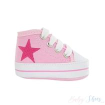 Tênis Infantil Starzinho Rosa Bebê com Estrelinha de Cano Alto - Linha Baby/Bebê Tênis Infantil Starzinho Rosa Bebê com Estrelinha de Cano Alto - Linha Baby/Bebê