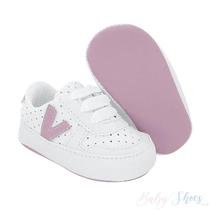 Tênis Infantil Starzinho Vision Branco com Lilás - Linha Baby/Bebê Tênis Infantil Starzinho Vision Branco com Lilás - Linha Baby/Bebê