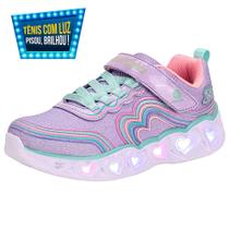 Tênis infantil unicorn dreams wishful magic ligths skechers 302299l