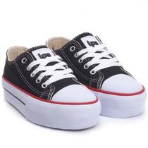 Tênis Infantil WorldColors Lona Platform LPS CRUSH Preto Tênis Infantil WorldColors Lona Platform LPS CRUSH Preto