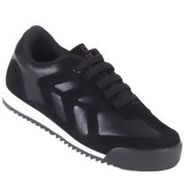 Tênis infantil worldcolors preto retro runer vibe