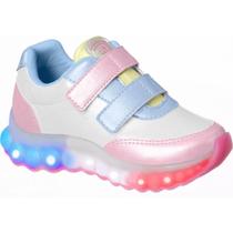 Tênis Infantil Xuá Xuá Feminino Branco Led