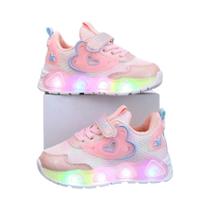 Tênis Infantis Com Luz LED Para Meninos E Meninas, Calçados Casuais Respiráveis Em Malha Para Idades