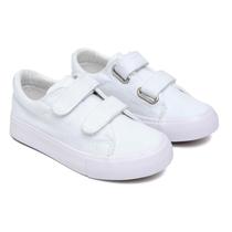 Tênis infantis EMMA NEW YORK, tela branca, tamanho 8