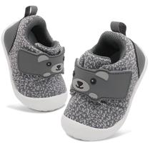 Tênis infantis FEETCITY Wide First Walking Shoes cinza 12-18M